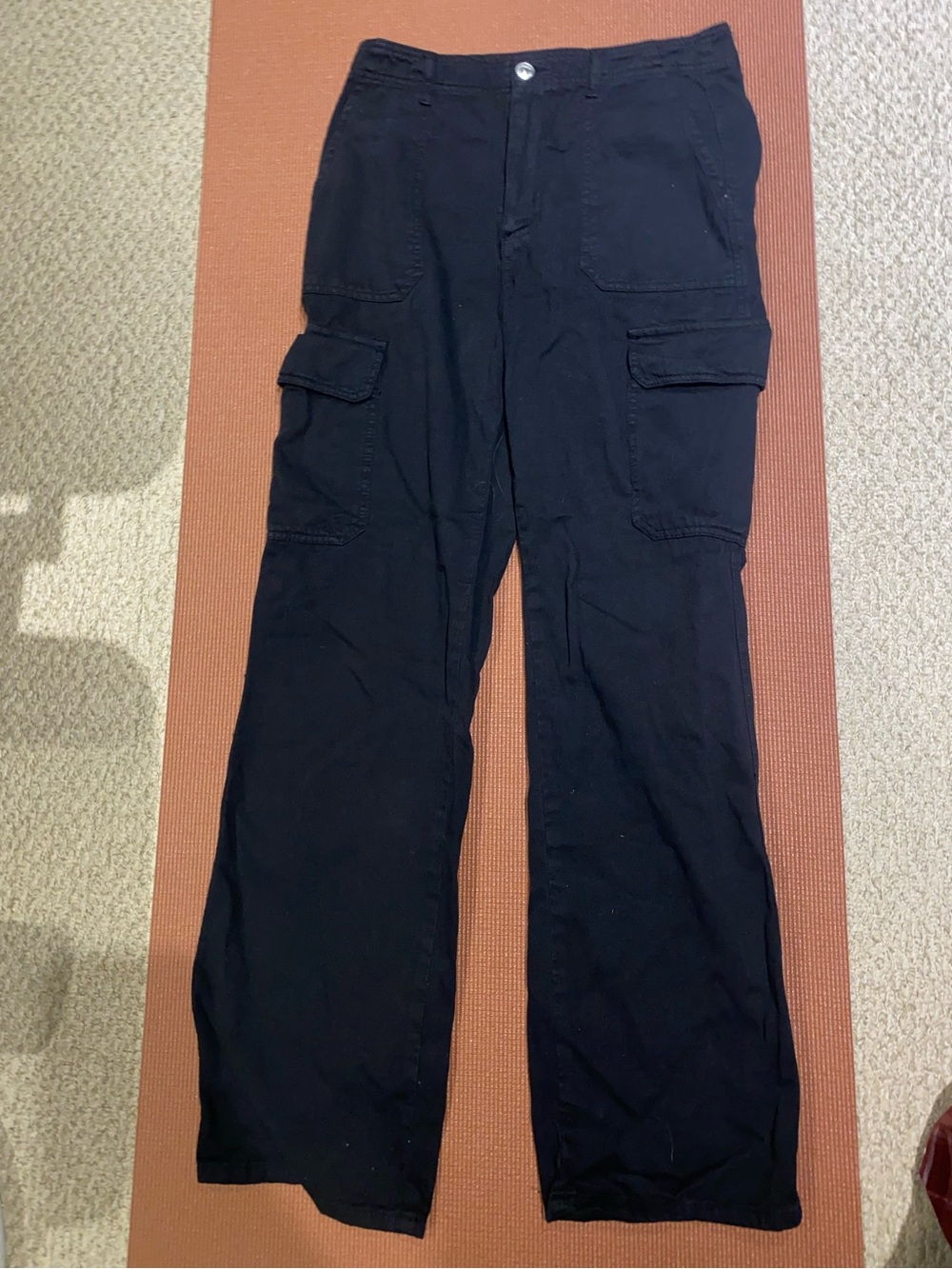 Zara Black Women’s Cargo Pants with Patch Pockets